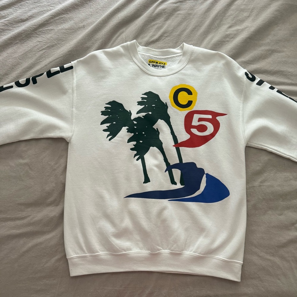 Cactus Plant Flea Market x Lil Wayne Carter 5 - White Graphic Crewneck Sweater